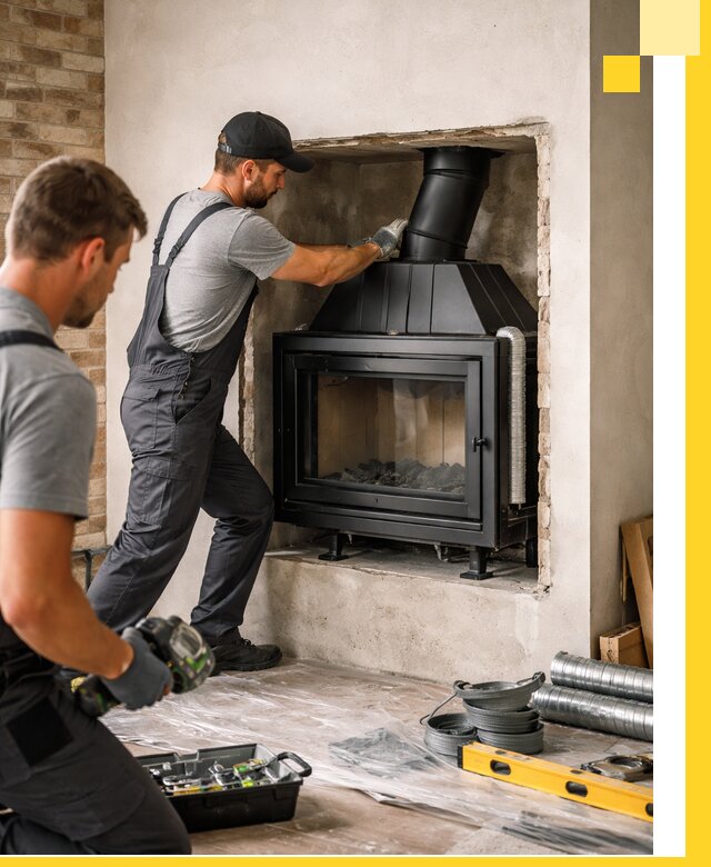 Установка каминных топок в Орле: монтаж, подключение