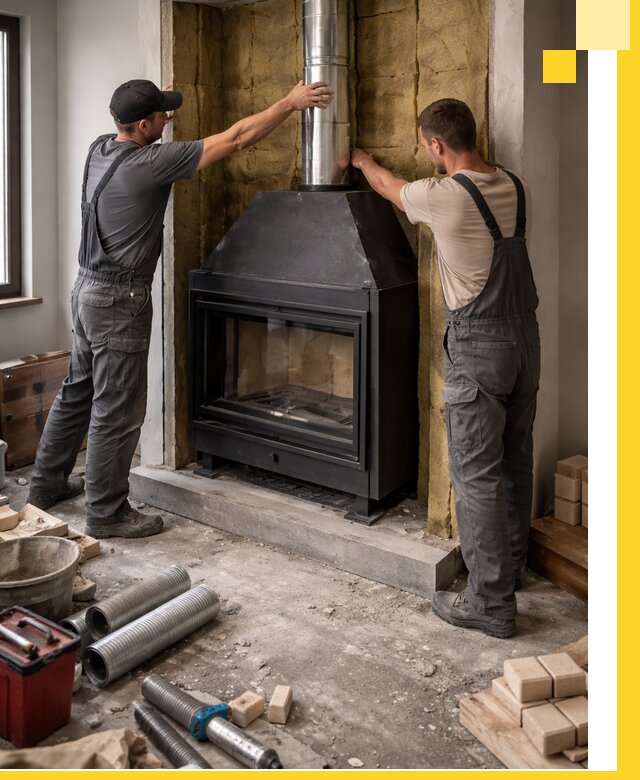 Изготовление и монтаж закрытых каминов в Орле под ключ