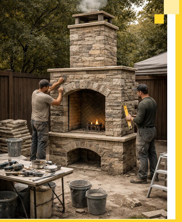 Проектирование и установка уличных каминов в Орле