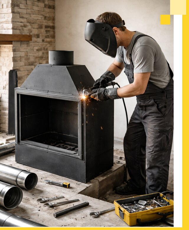 Продажа и установка металлических каминов в Орле под ключ