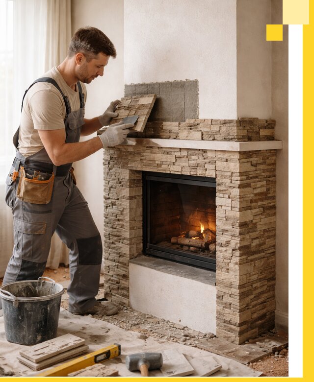 Изготовление и монтаж каминов для дома под ключ в Орле