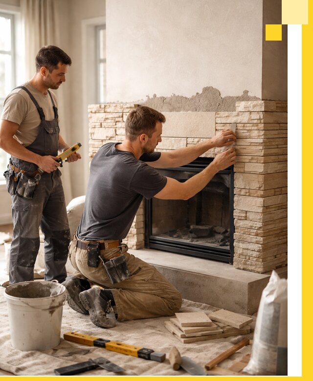 Установка и монтаж каминов для загородного дома в Орле