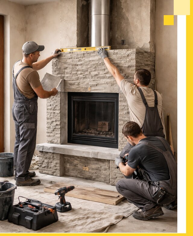 Профессиональный монтаж каминов под ключ в Орле для дома