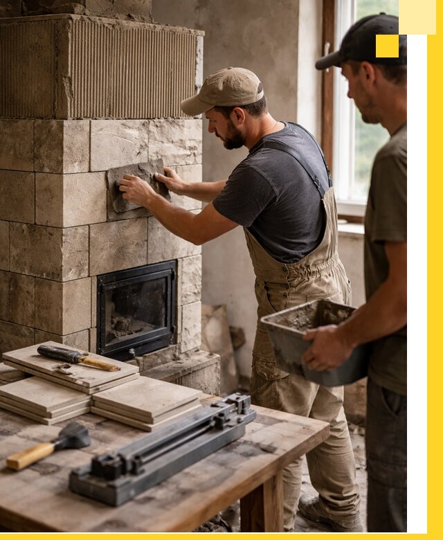 Профессиональная облицовка печей в Орле: керамика и камень