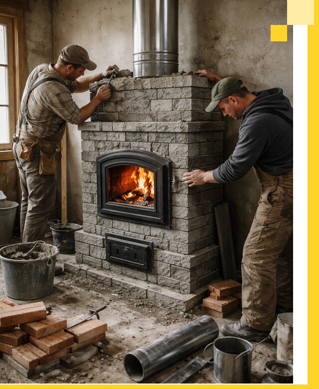 Производство, поставка и монтаж дровяных печей в Орле