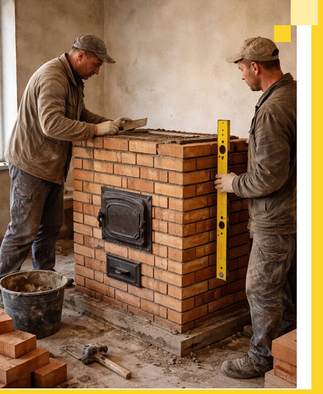 Отопительные печи под ключ в Орле, установка и сборка