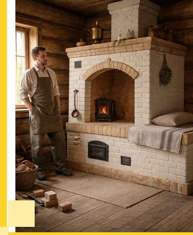 Русские печи с лежанкой под ключ в Орле от 151860 р. ЭриданОрл