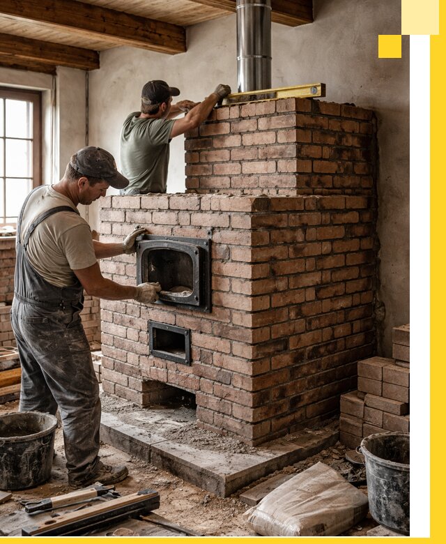 Печи для загородного дома под ключ в Орле — монтаж и сервис