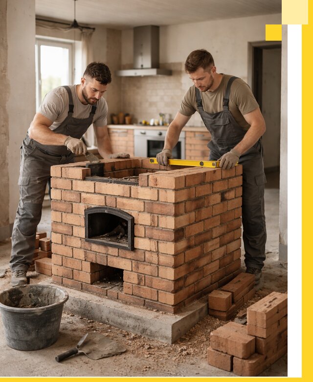 Установка и монтаж печей в частном доме в Орле под ключ