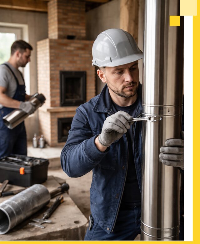 Профессиональный монтаж дымоходов для печей в Орле