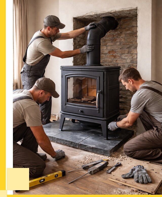 Монтаж печи камина в частном доме в Орле от 25310 р. | ЭриданОрл