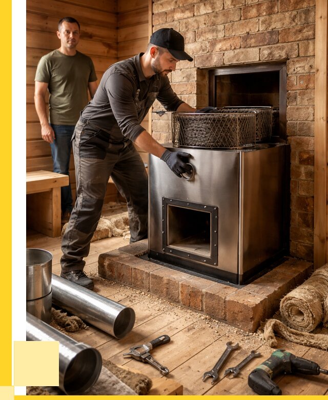 Монтаж банных печей под ключ в Орле от 18223 р., ЭриданОрл