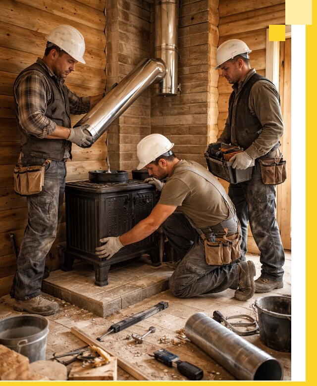 Профессиональный монтаж банных печей и дымоходов в Орле