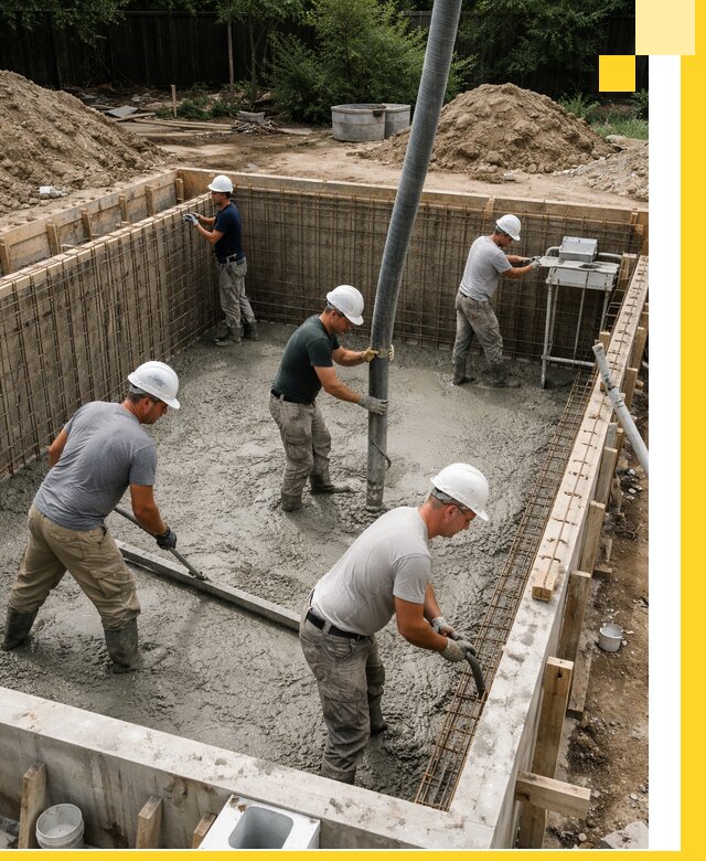 Строительство бетонных бассейнов под ключ в Орле