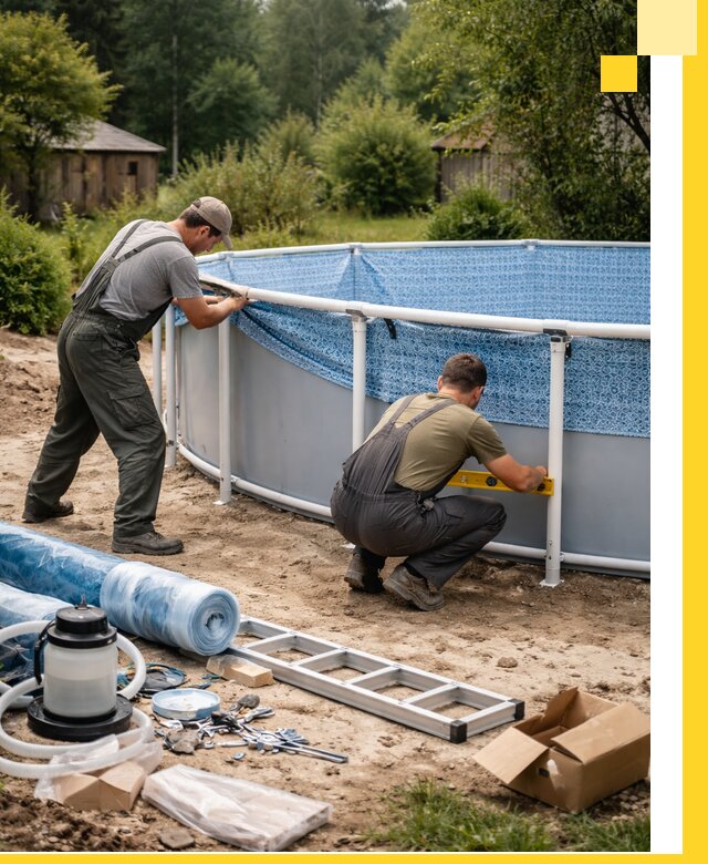 Установка и монтаж каркасных бассейнов в Орле под ключ