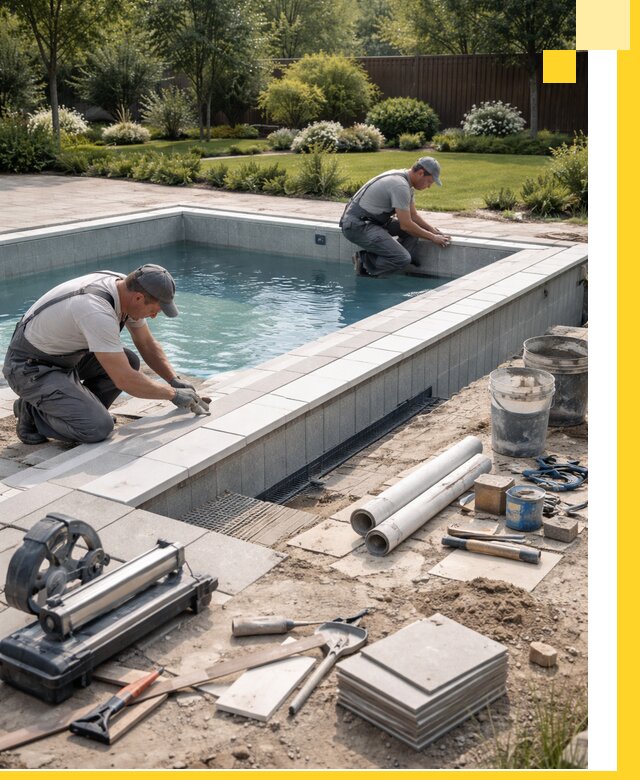 Строительство открытых бассейнов под ключ в Орле профессионально