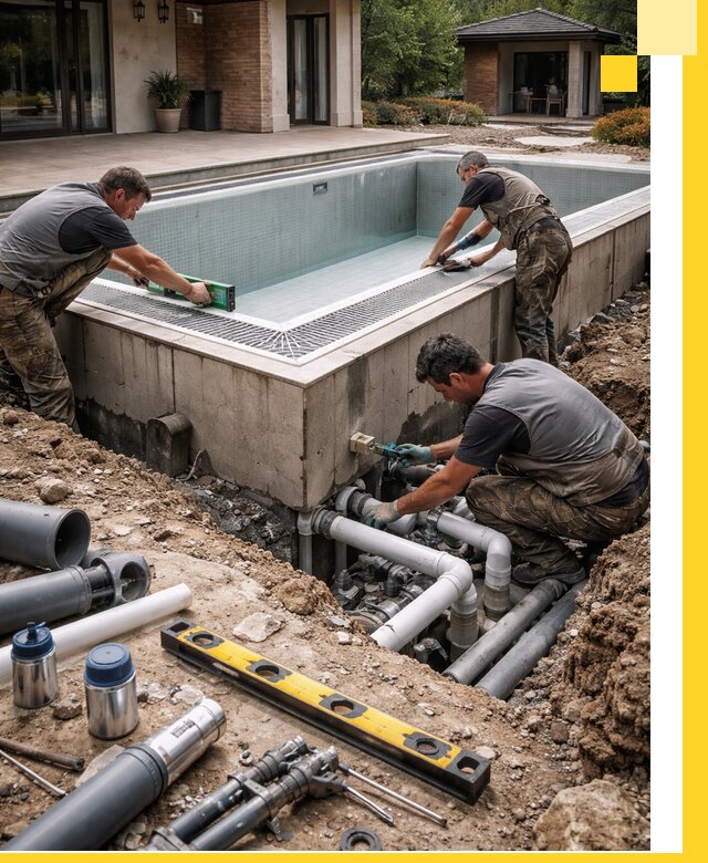 Строительство переливных бассейнов в Орле под ключ