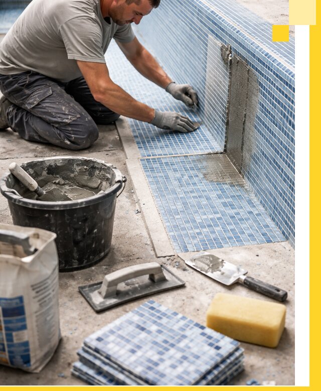 Укладка и ремонт мозаики для бассейнов под ключ в Орле