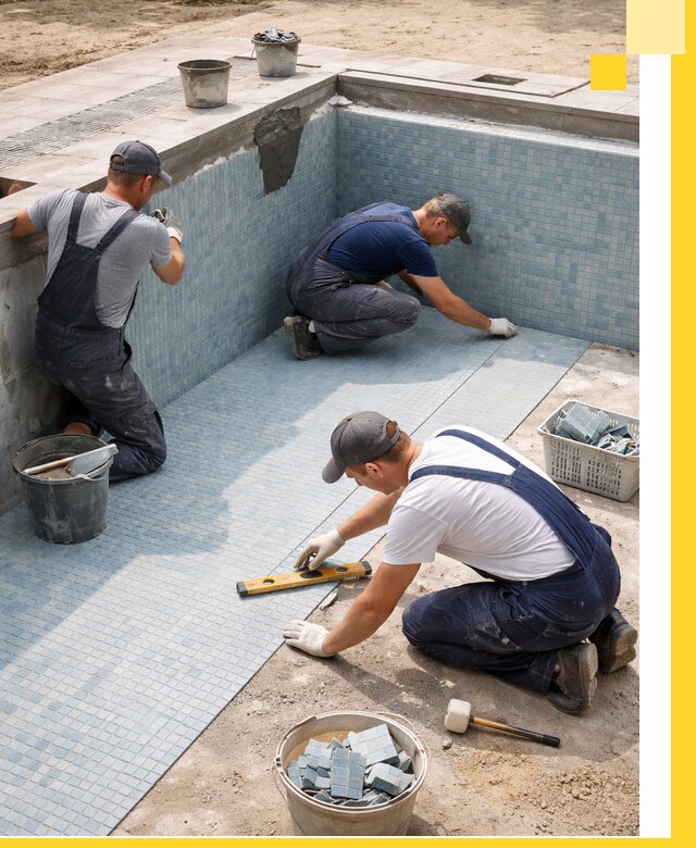 Укладка и установка плитки для бассейнов под ключ в Орле