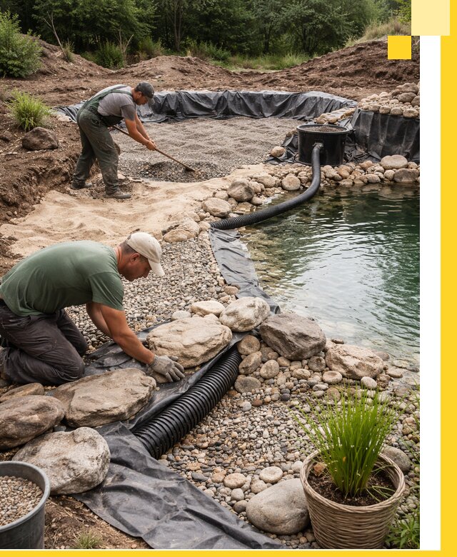 Строительство природных бассейнов и озер в Орле под ключ