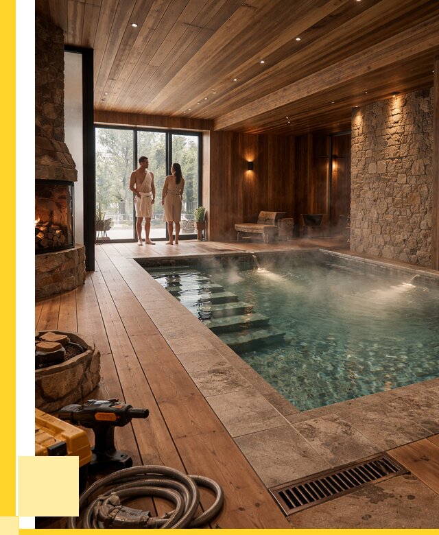 Проекты бань с бассейном под ключ в Орле от 75930 р., ЭриданОрл