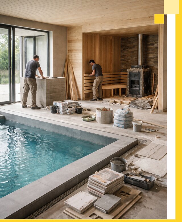 Проектирование и строительство бань с бассейном в Орле