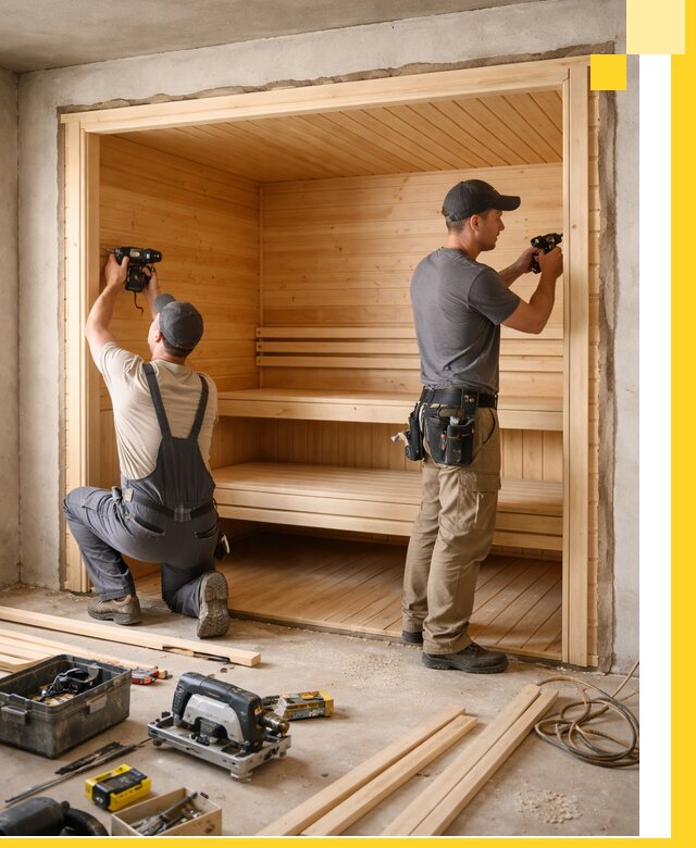 Монтаж саун под ключ в Орле — проектирование и установка