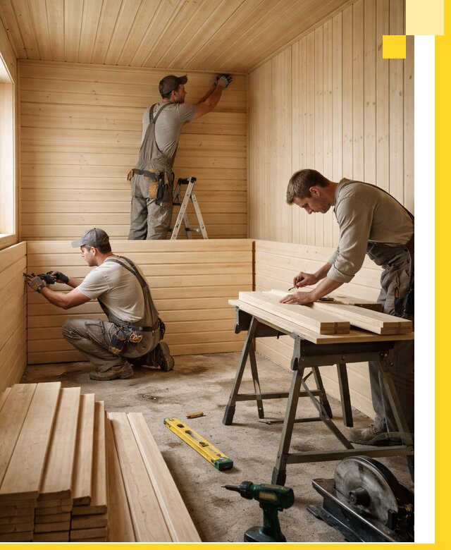 Обшивка саун в Орле из натуральной древесины под ключ