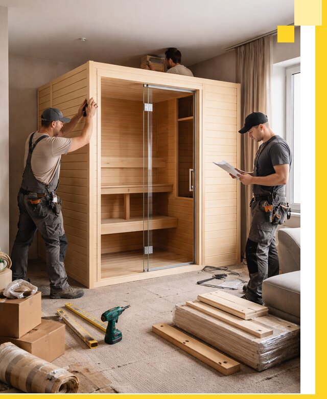 Установка и благоустройство саун в квартире в Орле