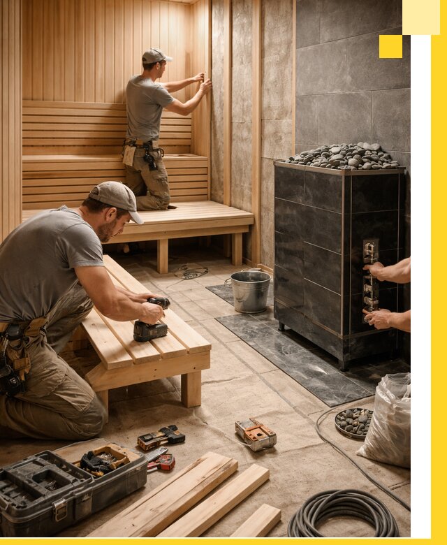 Дизайн и строительство интерьерных саун под ключ в Орле