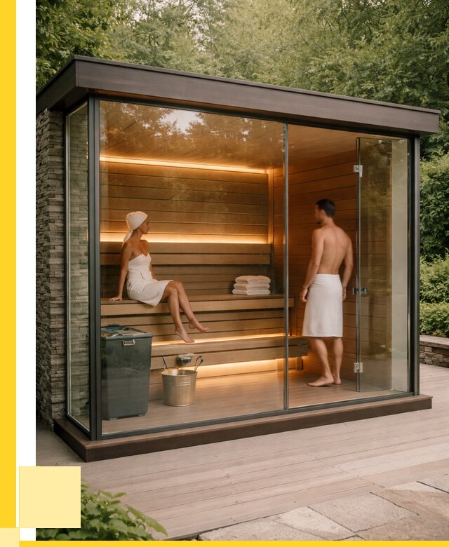 Сауна стеклянная и двери для сауны в Орле от 253100 р. | ЭриданОрл
