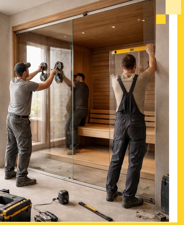 Производство и монтаж стеклянных саун под ключ в Орле