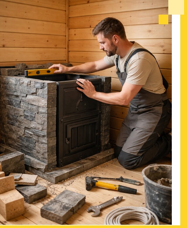 Производство и установка печей для саун под ключ в Орле