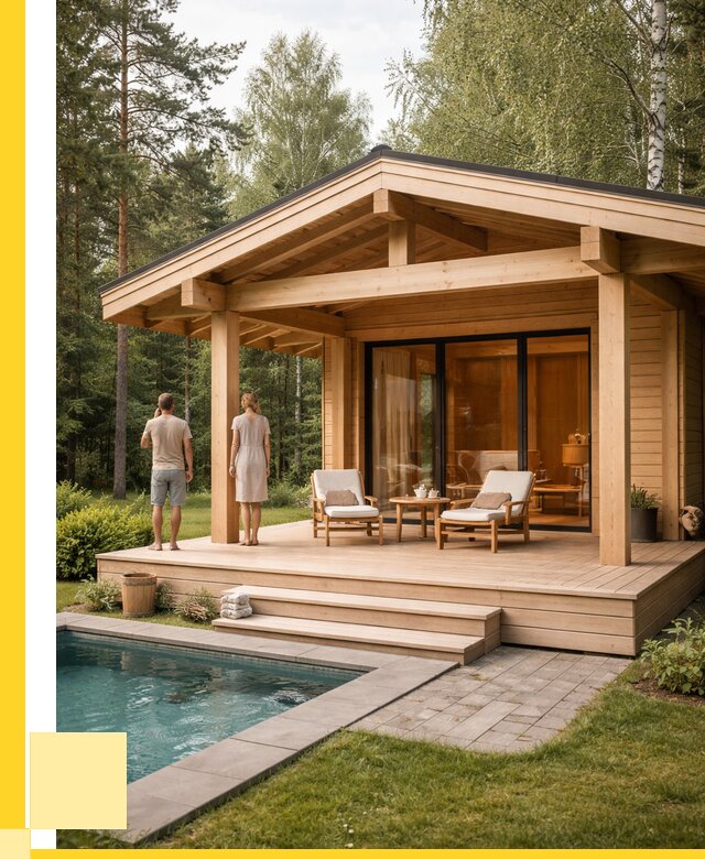 Бани с террасой под ключ в Орле от 607440 р. | ЭриданОрл