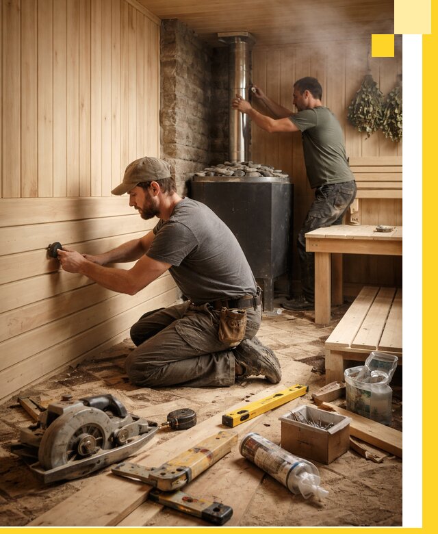 Полное строительство и оснащение парных под ключ в Орле