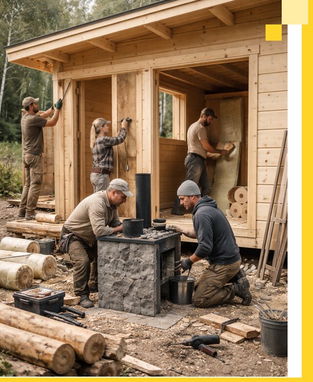 Купить баню под ключ в Орле строительство монтаж отделка