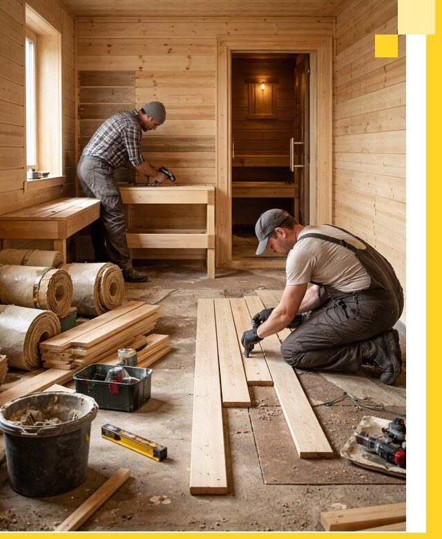 Индивидуальный проект бани с комнатой отдыха под ключ в Орле