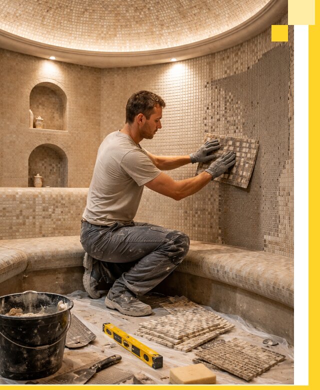 Устройство и монтаж домашнего хамама под ключ в Орле