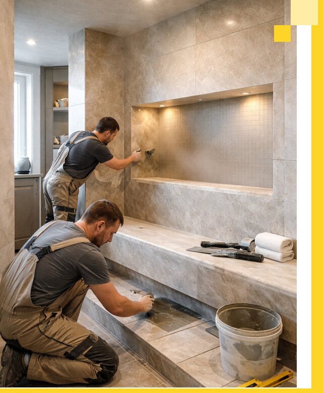 Профессиональное строительство хамама в квартире в Орле