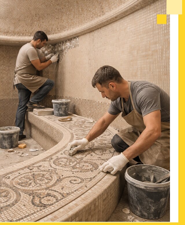 Плитка для хамама в Орле, укладка, подбор и поставка