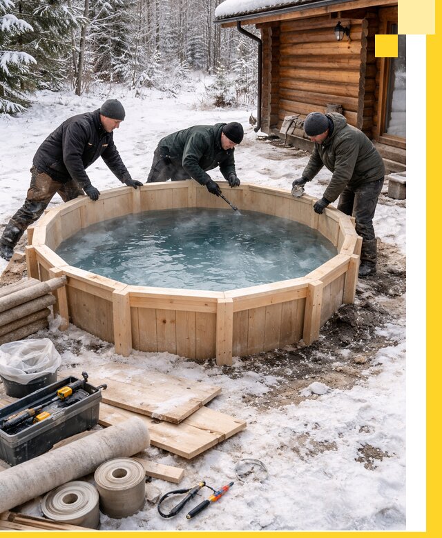 Изготовление и установка ледяных купелей под ключ в Орле