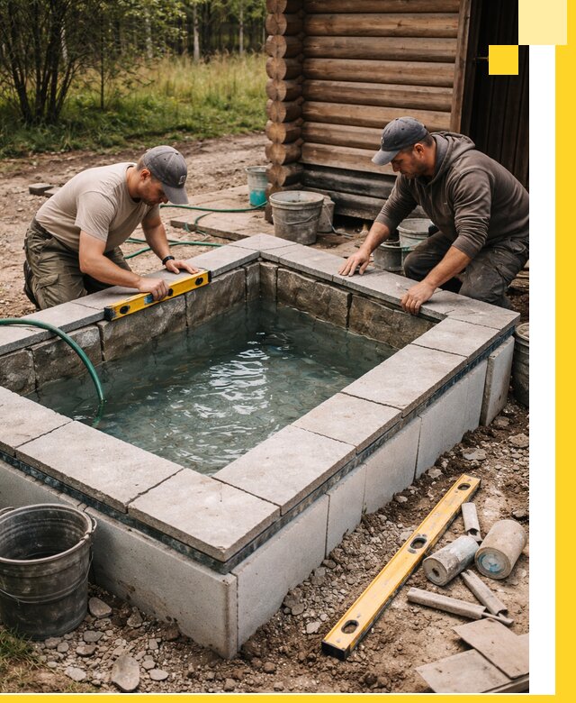 Изготовление и установка холодных купелей под ключ в Орле